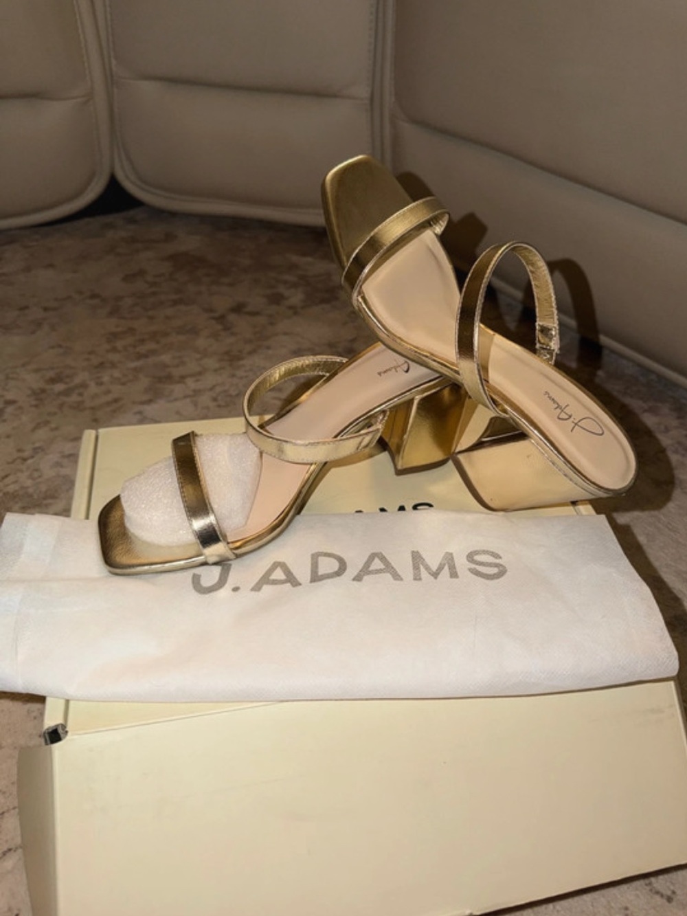 J. Adams Stormi Women's Gold & Brown Sandals